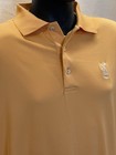 Peter Millar Summer Comfort Mens Large Orange Golf Polo Shirt SEE GOLF LOGO — photo 3