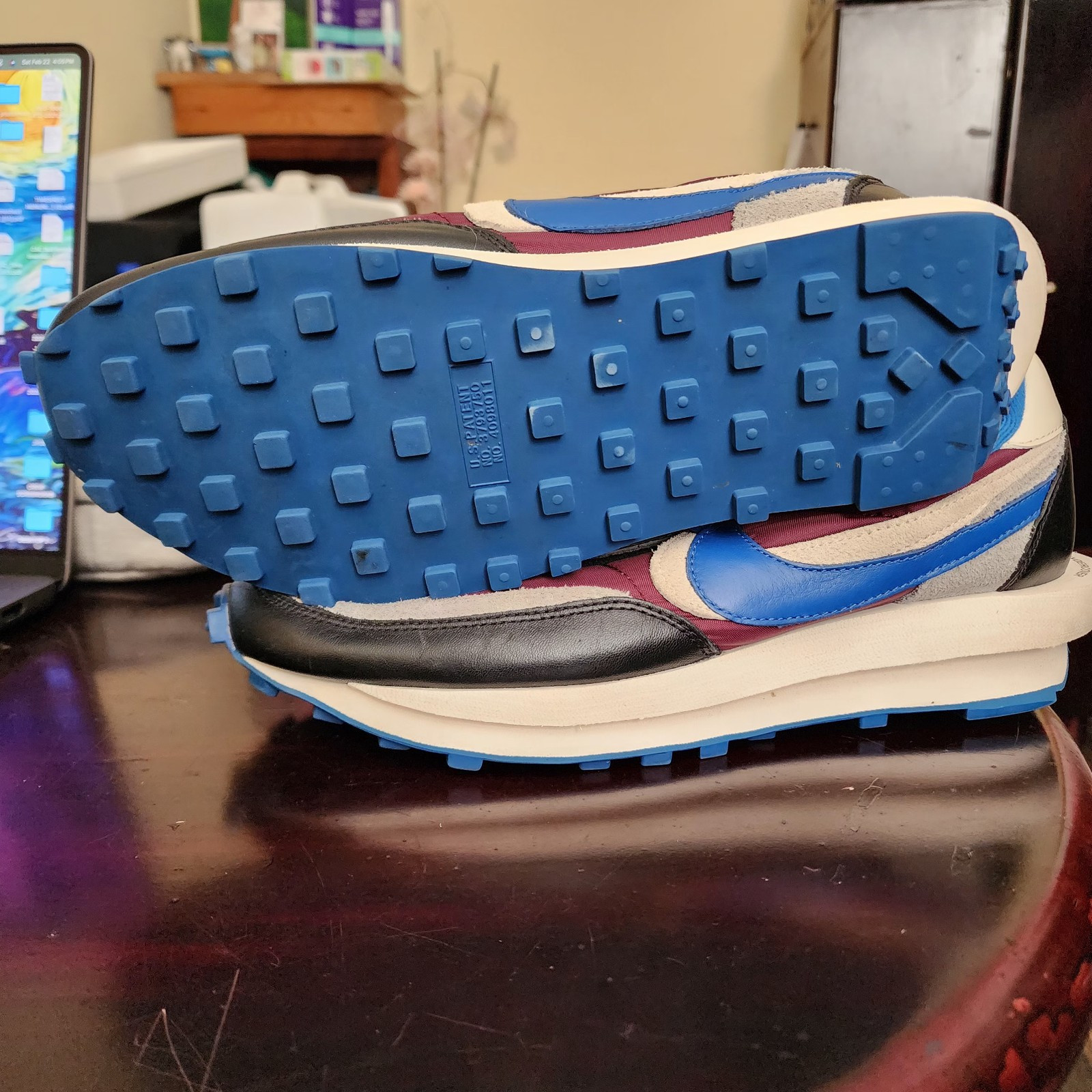 SACAI X NIKE Taglia 10 5 Nike sacai x Undercover x LDWaffle Night Maroon Team Royal