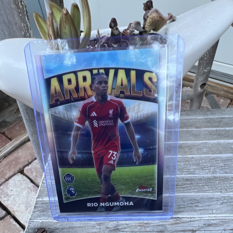 2025-26 Topps Finest Premier League Rio Ngumoha Rookie Arrivals Insert AV-1