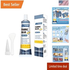 Permanent Fabric Glue for Patches on Clothes - Washable, Clear Flexible Multi-