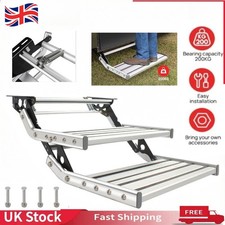 Drop Down Double Step 2Tier Manual Aluminium Motorhome Pull Out Folding Platform