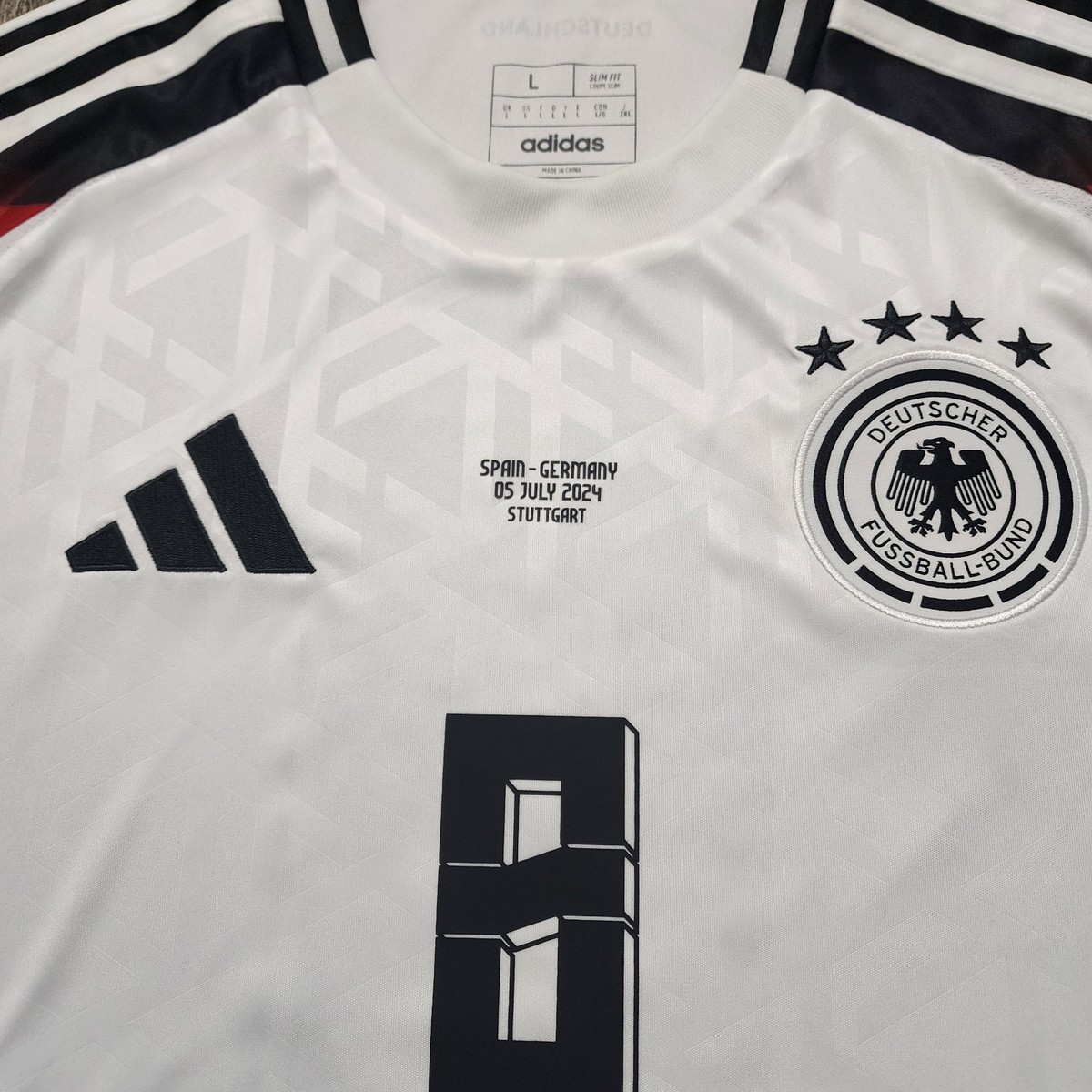CROOKED 2024 Adidas Germany Home Soccer Jersey Toni Kroos Men L