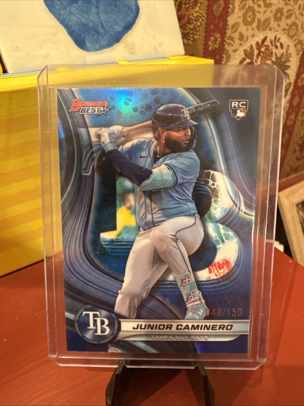 2024 Bowman's Best Junior Caminero #62 Blue Refractor /150 (RC) Rookie Mint