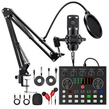Podcast Equipment Bundle, BM800 Podcast Microphone Bundle with V8s Voice Chan...