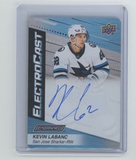 2023-24 Upper Deck Engrained ElectroCast Autographs Kevin Labanc Auto San Jose