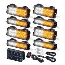 Amber White Ultra Slim Led Emergency Flashing Strobe Lights For Vehicles