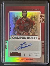 Julian Champagnie 2022 Chronicles Contenders #CT-JCH Campus Ticket RC Auto 14/99