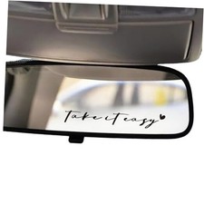 3x Take It Easy Car Decal, Rearview Mirror Sticker, Car take it easy Black