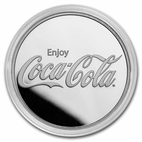 Coca-Cola® 1 oz Silver Struck Round (In Capsule) - Picture 1 of 4