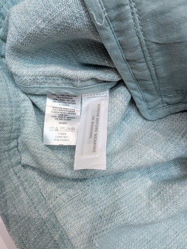 Cardigan donna LOFT Ann Taylor Sage blu con bottoni increspati manica lunga taglia S - Foto 3 di 7