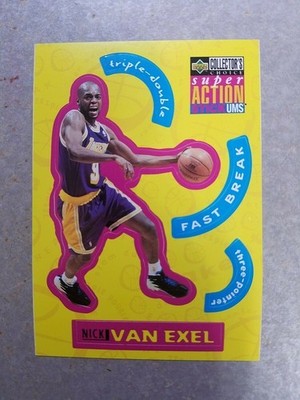 Nick Van Exel LA Lakers 1996 Upper Deck  CC Super Action Stick Ums Spanish