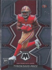 2022 Panini Mosaic Tyrion Davis-Price Rookie Card RC San Francisco 49ers. rookie card picture
