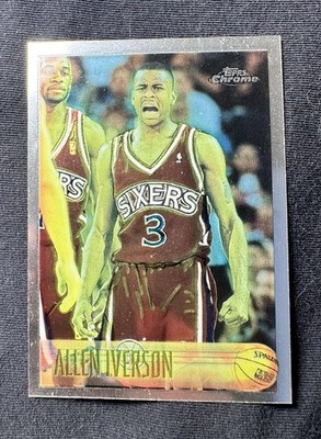 Topps 1996-97 Topps Chrome Allen Iverson Rookie #171 NBA Philadelphia 76ers