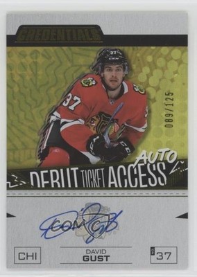 2023 Credentials Debut Ticket Access Yellow 89/125 David Gust Rookie Auto RC 0cv