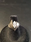Vintage Sterling Silver Domed Marquise Cut Ring Sz 5.75 Made In Korea 5.1g