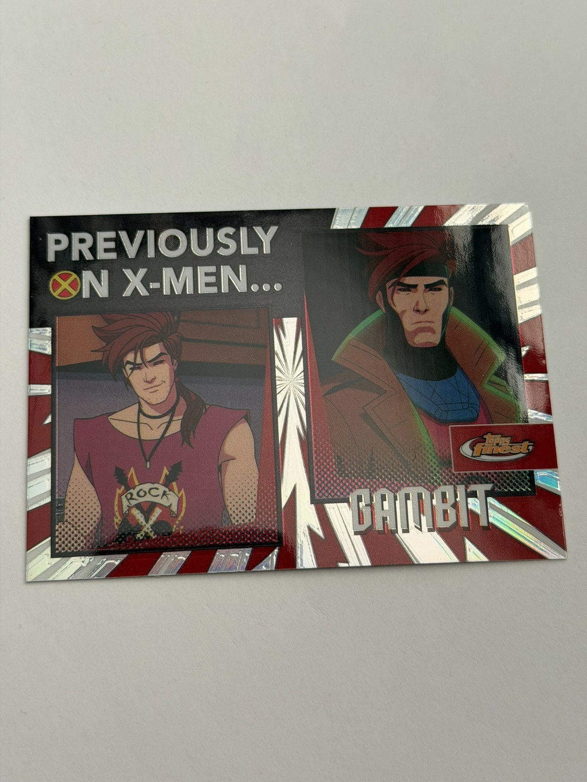 2025 Topps Finest Marvel X-Men '97 Previously On #PO-25 Gambit