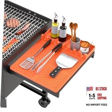 Silicone Grill Mat Compatible with Blackstone, BBQ Griddle Tools Mat Orange