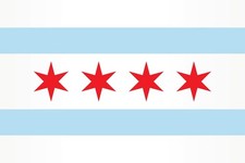 Chicago City Flag Cool Wall Decor Art Print Poster 24x36