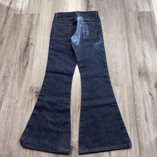 VTG 1970's Levi's 27x30 Dark Wash Orange Tab Flared Jeans 784-0917 57274 065