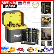 Rechargeable AAA Batteries Lithium 16 Pack with Fast Charger,1300mWh 1.5V Con...