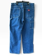 Dickies Carpenter Jeans Mens 36x32 Blue Denim Relaxed Fit Pants