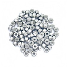100Pcs 10 -24 Nylon Insert Hex Lock Nuts, 304 Stainless Steel Locknuts,Standa...