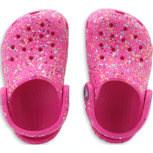 Crocs Kids' size C13 New classic Pink paint splatter Clogs
