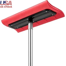 Adjustable Roof Snow Rake 20ft Stainless Steel Poles EVA Foam Head Tool New