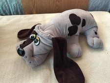 1985 Tonka Pound Puppy Pup Plush Stuffed Animal 16" Gray Brown Spots