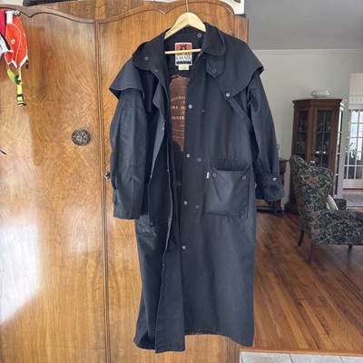 Kakadu Traders Australia Oilskin Slicker Trench Coat 100% Cotton