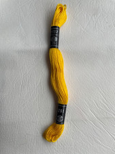 1 Strang MEZ Sticktwist 10 m 100% Baumwolle  Farbe  gelb 291