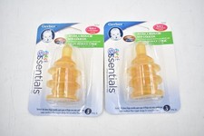 VTG Gerber Baby Bottle Latex Amber Nipples 6 Pack BPA Free