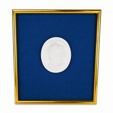 Meissen Plakette Bisquitporzellan MEDUSA Edel Gerahmt Staatliche Museen Berlin