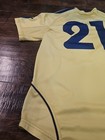  Spain  Vintage Rare Soccer Jersey #21  Gold Euros Xl  Marval  — photo 10