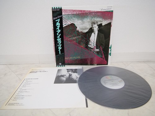 BRIAN SETZER / THE KNIFE FEELS LIKE JUSTICE JAPAN ISSUE LP W/OBI, INSERT - Picture 3 of 8