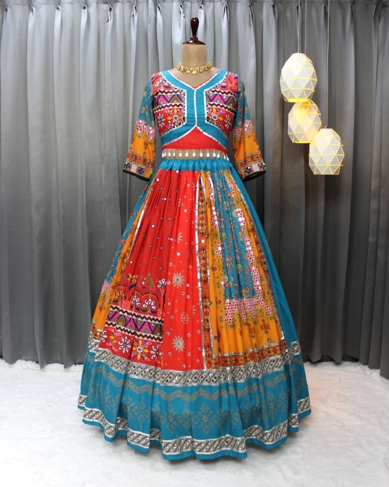 New Indian Wear Evening Party Lengha Pakistani Wedding Bollywood Lehenga Choli - Image 4 of 4
