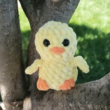 Mini Baby Chick Plush Handmade Crochet Plushie Stuffed Animal Toy Kawaii Cute