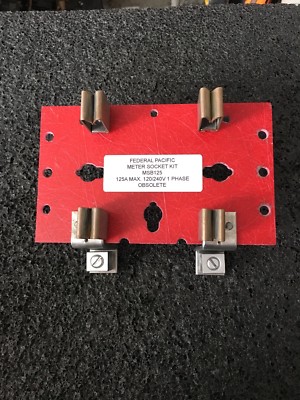FEDERAL PACIFIC METER SOCKET MSB125 120/240V 125A MAX. OBSOLETE
