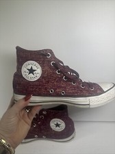 Converse CTAS Sparkle Knit 553412C Deep Bordeaux Pink Women's Size 8