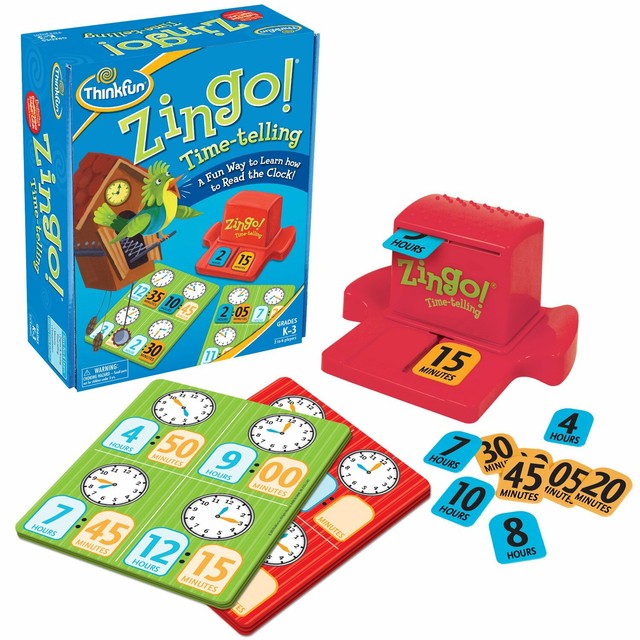 ThinkFun Zingo Time-Telling Board Game - Fun Bingo Style Game for Kids Age 4 and