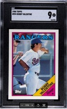 1988 Topps - Team Checklist #594 Bobby Valentine, SGC 9 Low Pop