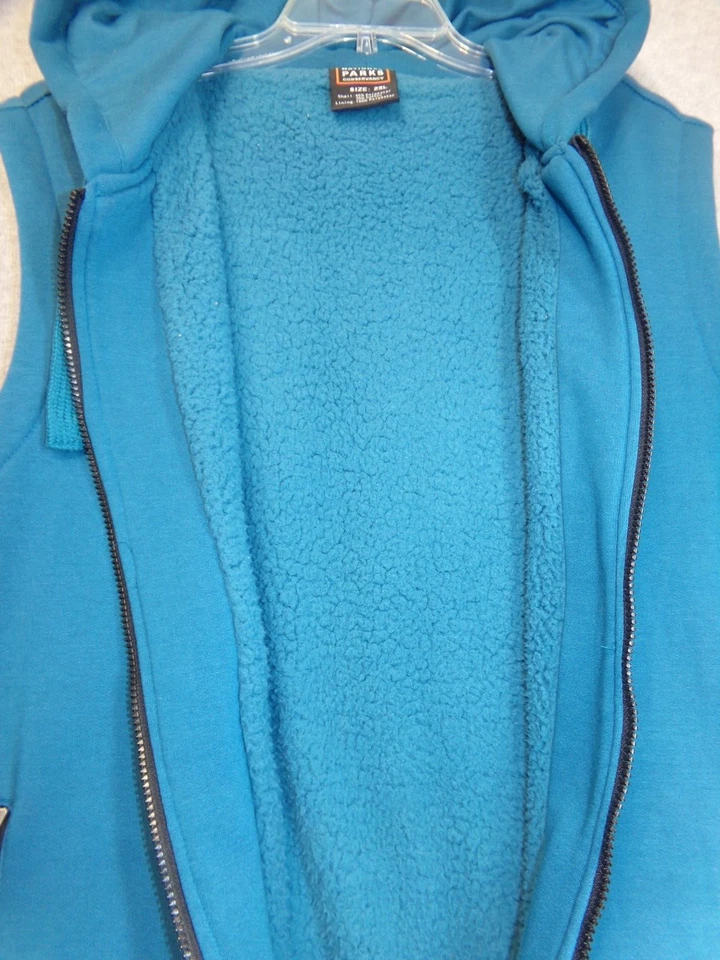 Golden Gate National Parks Conservancy Hooded Vest Mens Teal Blue 2XL San Fran - Image 4 of 4