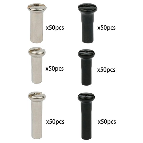 Brass Spoke Nipples For Bikes – 14G, 2.0x16mm, Black Or Silver, Pack Of 12