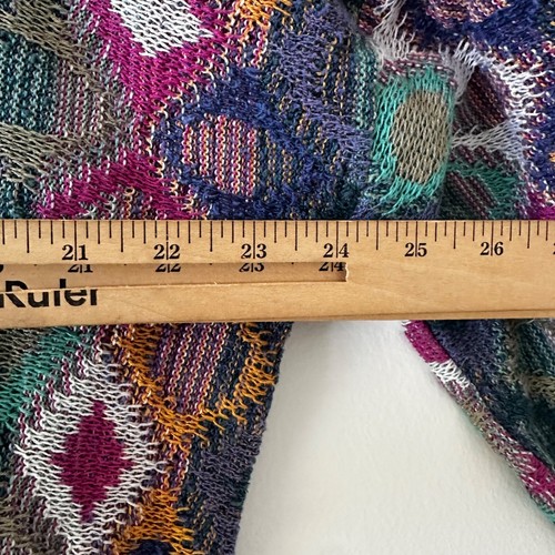 VINTAGE ST CROIX KNITS Sweater XL Coogi Style Geo Print Multi Cotton Poly - Picture 6 of 7
