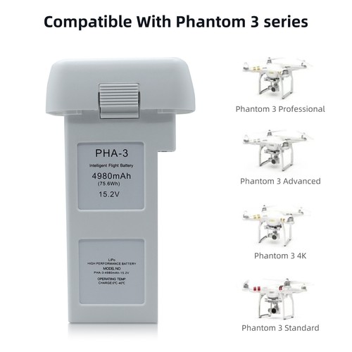 2 Stück 4980mAh Batterie Akku für DJI Phantom 3 Advanced Phantom 3 Professional - Bild 2 von 11