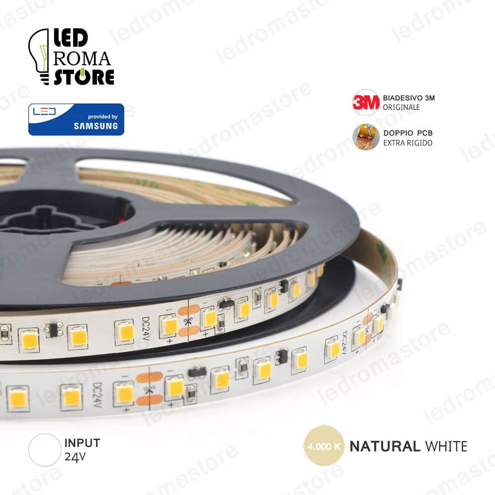 OFFERTA Striscia LED 24V Samsung 2835 4000K | Potenza Pura 5M