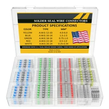 340PCS Waterproof Heat Shrink Solder Seal Sleeve Butt Terminals Wire Connectors