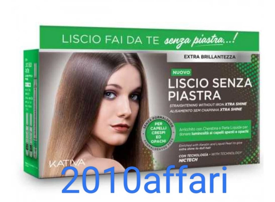 Kativa Kit Liscio senza Piastra per Capelli Crespi Opachi - Stiratura Capelli