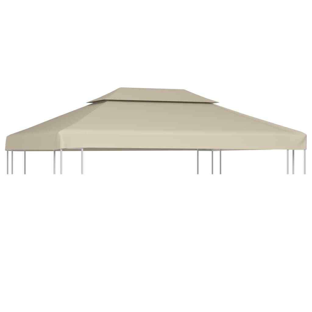 vidaXL Gazebo Cover Canopy Replacement 310 g / m虏 Beige 3 x 4 m