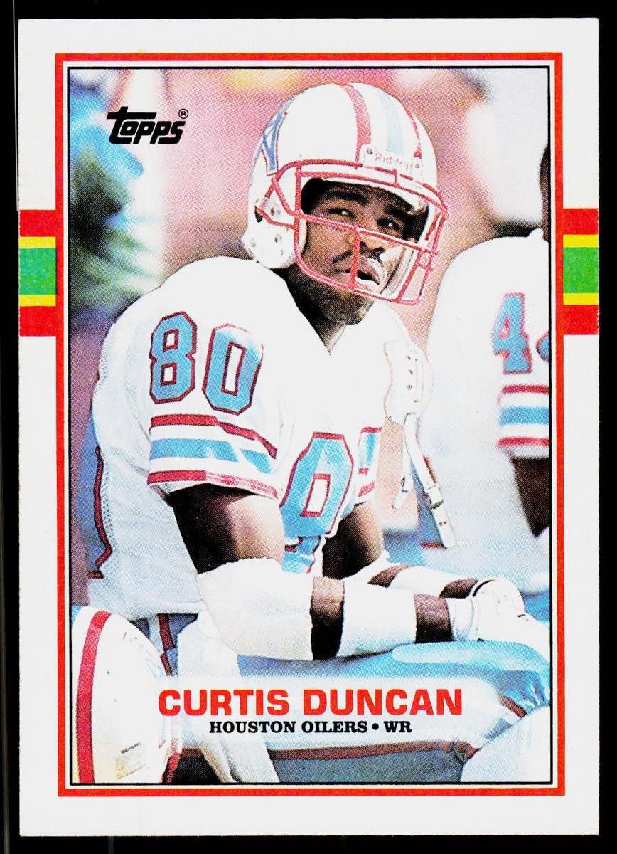 ユニフォーム　⑨ Curtis Duncan, 1989 Topps, #92, Houston Oilers, Football Card | eBay